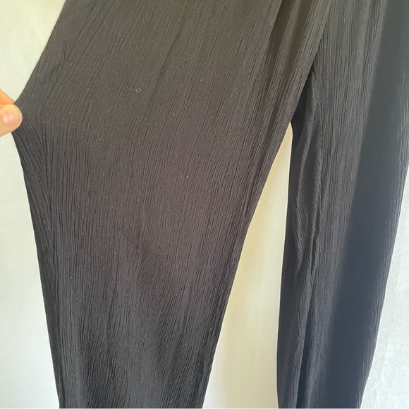 Raisins Loose Beach Day Pants Summer Pull-on Swimsuit Cover Up Black Wide Leg M - Picture 10 of 11